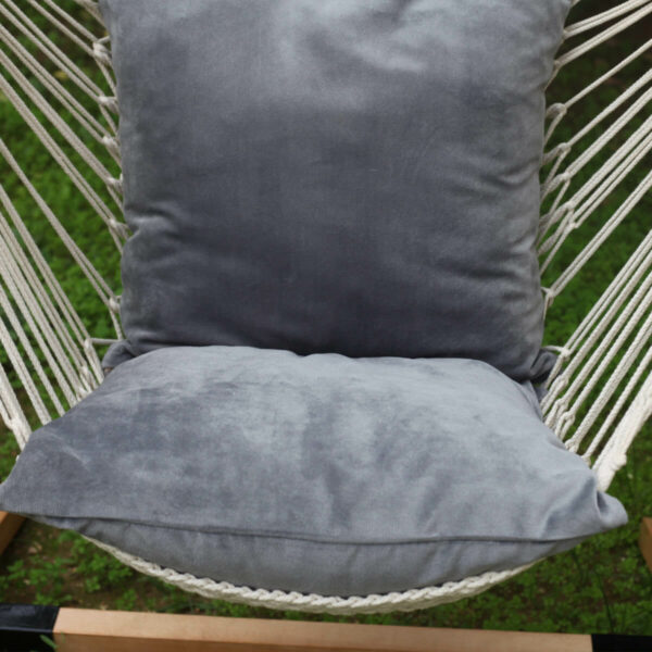 Chaise macramé avec support en bois dur fait main 100/100 Cotton
