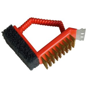 Brosse de nettoyage 3-en-1 rouge