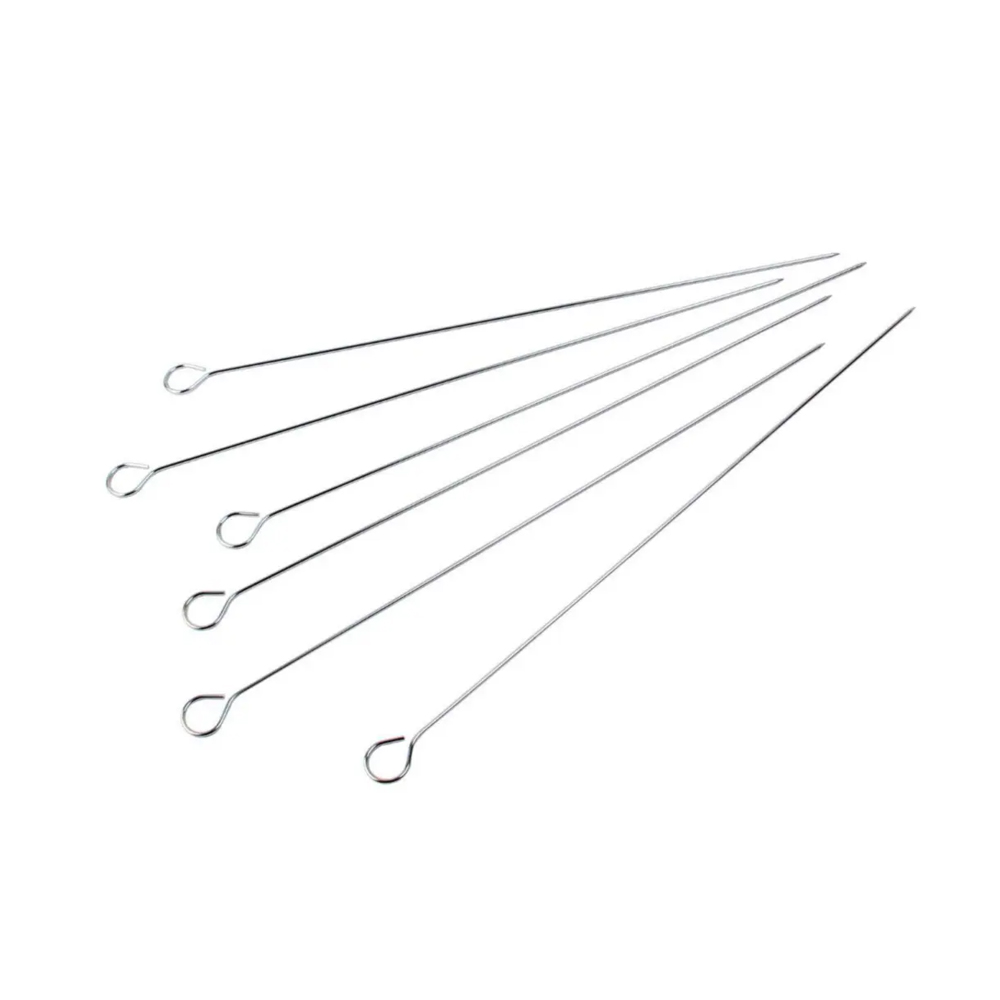 Brochettes en inox x 6 – 40 cm 2 br