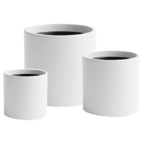 Pot de fleurs cylindrique en résine CP022