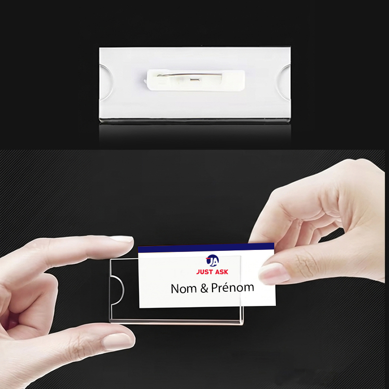 Badge porte nom avec épingle 7x3cm 3 Badge porte nom avec épingle 7x3cm – Image 2